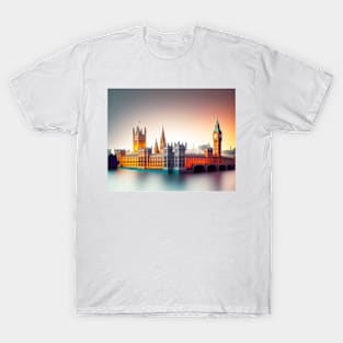 3D Effect Papercut Art - Cityscape Scene T-Shirt